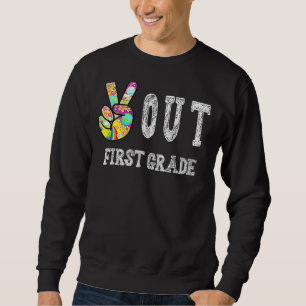 Frieden aus erster Klasse letzten Tag der Schule e Sweatshirt