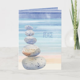 Frieden, ausgeglichene Felsen, Meer, Gruß ändern Karte