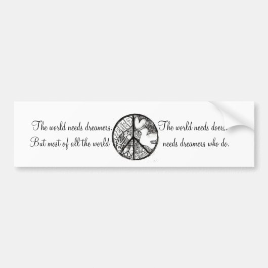 Frieden Autoaufkleber (Vorne)