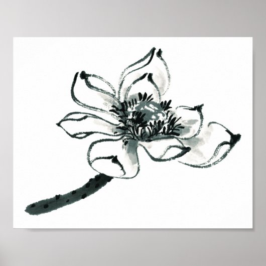 Frieden | Beautiful Watercolor Lotus Poster (Vorne)