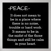 Frieden - Bedeutung des Plakatdrucks Poster (Vorne)