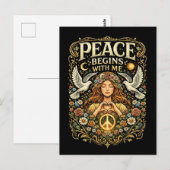 Frieden beginnt im Innern Postkarte (Vorne/Hinten)