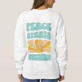 Frieden beginnt innen sweatshirt (Rückseite)
