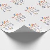 Frieden beginnt mit Stolz Design Geschenkpapier (Ecke)