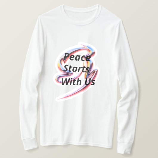 Frieden beginnt mit uns T-Shirt (Design vorne)