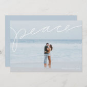 Frieden behandelt einfache Urlaubsfotokarte Feiertagskarte (Vorne/Hinten)