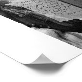 Frieden bei der Wahl, Schwarz-Weiß-Druck Poster (Ecke)