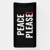 Frieden bitte Schwarz-weißer roter Text gegen Krie Banner (Vertikal)