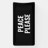 Frieden bitte schwarz-weißer Text gegen den Krieg  Banner (Vertikal)