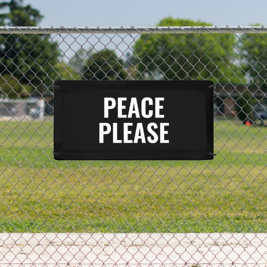 Frieden bitte schwarz-weißer Text gegen den Krieg  Banner (InSitu)