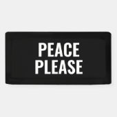 Frieden bitte schwarz-weißer Text gegen den Krieg  Banner (Horizontal)