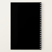 Frieden Bitte Schwarze Kontur-Buchstaben Notizblock (Rückseite)