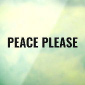 Frieden Bitte schwarze minimalistische Anti-Krieg Fensteraufkleber (Blatt 3)