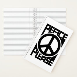Frieden Bitte Schwarze Schrift Notizblock
