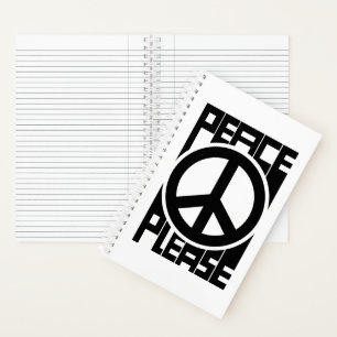 Frieden Bitte Schwarze Schrift Notizblock