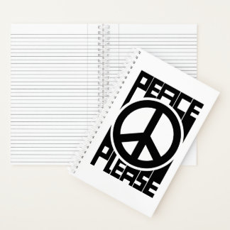 Frieden Bitte Schwarze Schrift Notizblock