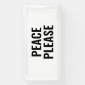 Frieden bitte weißer und schwarzer Text gegen den  Banner (Vertikal)