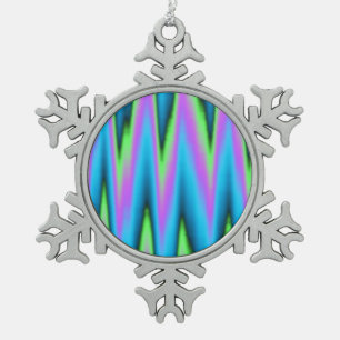 Frieden ~ Blatt Schneeflocken Zinn-Ornament