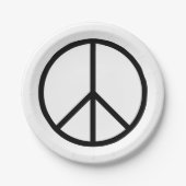 Frieden (CND) Pappteller (Vorderseite)