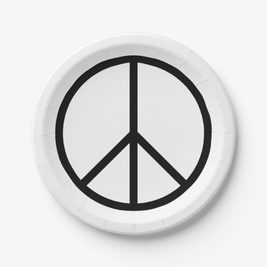 Frieden (CND) Pappteller (Vorderseite)