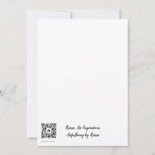 Frieden Dankeskarte (Rückseite)