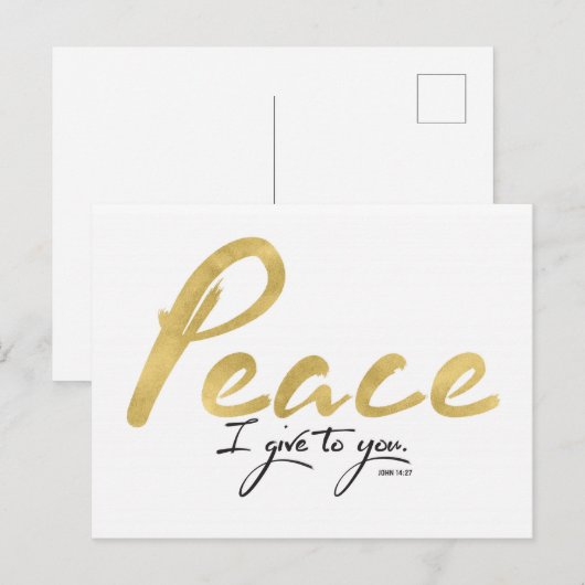 Frieden, den ich dir auf Postkarte gebe (Vorne/Hinten)
