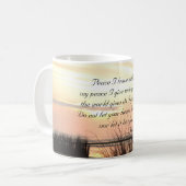 Frieden, den ich mit dir verlassen habe, Bible Ver Kaffeetasse (Vorderseite Links)