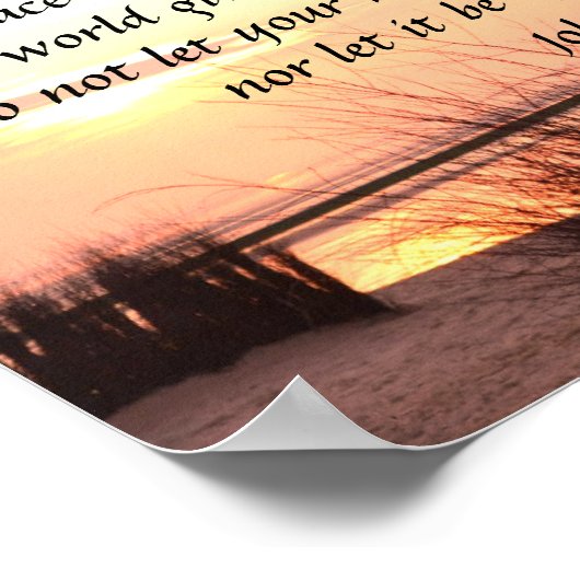 Frieden, den ich mit dir verlassen habe, Bible Ver Poster (Ecke)