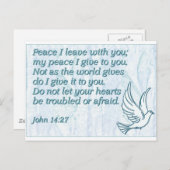 Frieden, den ich mit dir verlassen habe; Mein Frie Postkarte (Vorne/Hinten)