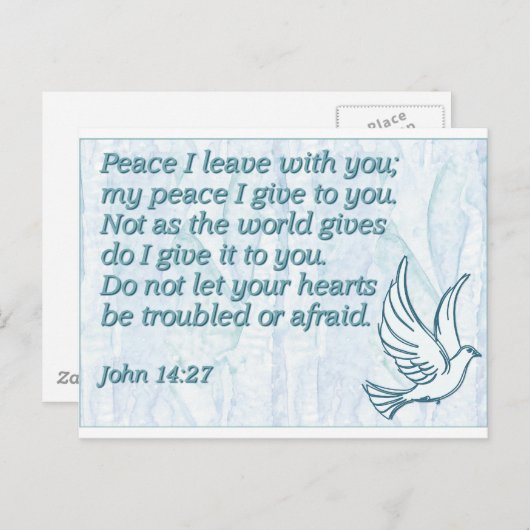 Frieden, den ich mit dir verlassen habe; Mein Frie Postkarte (Vorne/Hinten)