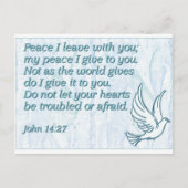 Frieden, den ich mit dir verlassen habe; Mein Frie Postkarte (Vorderseite)