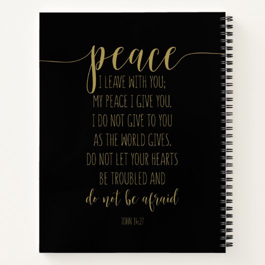 Frieden, den ich mit dir Verließ, John 14:27 Notizblock (Rückseite)