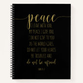 Frieden, den ich mit dir Verließ, John 14:27 Notizblock (Vorderseite)