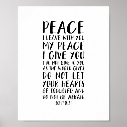 Frieden, den ich mit dir Verließ, John 14:27 Poster (Vorne)