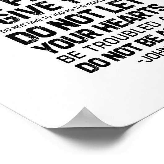 Frieden, den ich mit dir Verließ, John 14:27 Poster (Ecke)