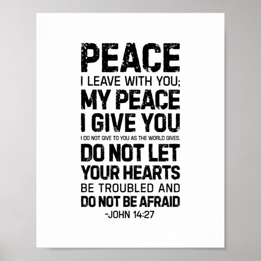 Frieden, den ich mit dir Verließ, John 14:27 Poster (Vorne)