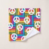 Frieden der 1970er badhandtuch set (Waschlappen)