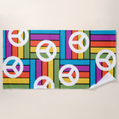 Frieden der 1970er strandtuch (Vorderseite)