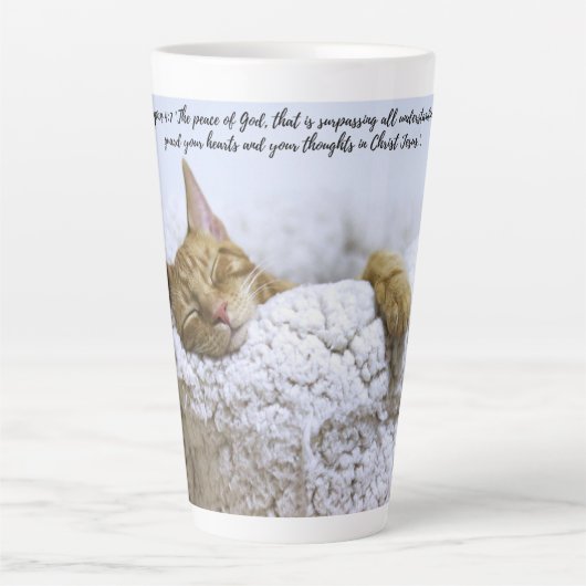 Frieden, der alles passiert...Cat Travel Mug - Milchtasse (Vorderseite)