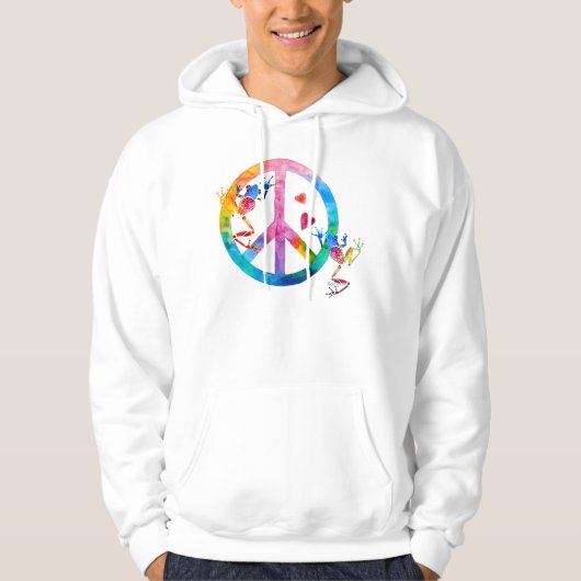 Frieden der Baum-Frosch-4 Hoodie (Vorderseite)