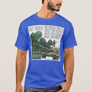 "Frieden der Erde" Anti-Kriegs-Tank- und Erd-Chara T-Shirt