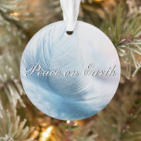 Frieden der Erde Weißen Feder-Ornament