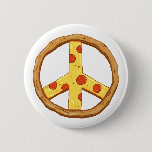 Frieden der Pizza Button (Vorderseite)