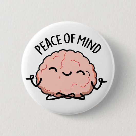 Frieden des Geistes Funny Brain Meditation Puff Button (Vorderseite)