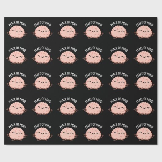 Frieden des Geistes Funny Brain Meditation Pun Dar Geschenkpapier (Flach)