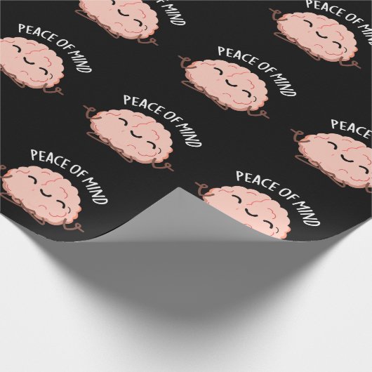 Frieden des Geistes Funny Brain Meditation Pun Dar Geschenkpapier (Ecke)