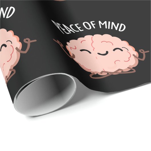 Frieden des Geistes Funny Brain Meditation Pun Dar Geschenkpapier (Rolleneckpunkt)