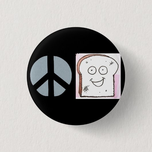 Frieden des Toast-Knopfes Button (Vorderseite)