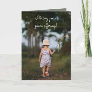 FRIEDEN, DIE SORRY CARD BIETEN DANKESKARTE