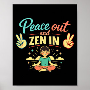 Frieden draußen und Zen in entspannten Vibes Psych Poster